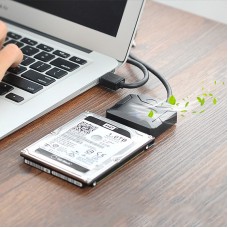 Перехідник USB 3.0 Type-A --> SATA III (F) + DC Adapter, CR108 UGREEN чорний