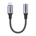 Перехідник Lightning --> 3.5 mm 10cm Headphone Jack Adapter Model US211 UGREEN Сірий