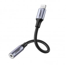 Перехідник Lightning --> 3.5 mm 10cm Headphone Jack Adapter Model US211 UGREEN Сірий