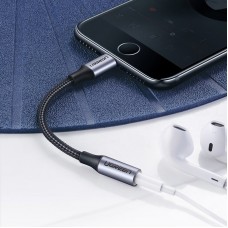 Перехідник Lightning --> 3.5 mm 10cm Headphone Jack Adapter Model US211 UGREEN Сірий