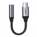 Кабель Type C - AUX Audio M/F 0.10м UGREEN AV142 Чорний