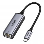 Перехідник USB 3.1 Type-C --> Ethernet RJ45 1000 Mb CM199 UGREEN Косм. Сірий Перехідник USB 3.1 Type-C --> Ethernet RJ45 1000 Mb CM199 UGREEN Косм. Сірий