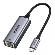 Перехідник USB 3.1 Type-C --> Ethernet RJ45 1000 Mb CM199 UGREEN Косм. Сірий