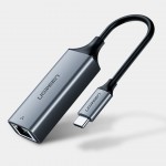 Перехідник USB 3.1 Type-C --> Ethernet RJ45 1000 Mb CM199 UGREEN Косм. Сірий Перехідник USB 3.1 Type-C --> Ethernet RJ45 1000 Mb CM199 UGREEN Косм. Сірий