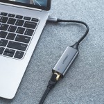 Перехідник USB 3.1 Type-C --> Ethernet RJ45 1000 Mb CM199 UGREEN Косм. Сірий Перехідник USB 3.1 Type-C --> Ethernet RJ45 1000 Mb CM199 UGREEN Косм. Сірий