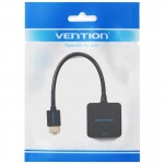 Перехідник HDMI M -> VGA F, 1080P 60Hz, 3,5мм Micro USB (F) powered, кабель 0,15м Vention чорний Перехідник HDMI M -> VGA F, 1080P 60Hz, 3,5мм Micro USB (F) powered, кабель 0,15м Vention чорний
