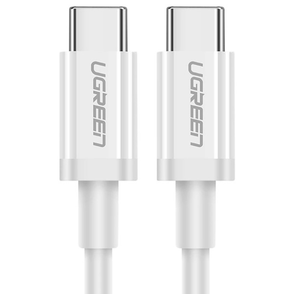 Кабель USB 2.0 Type-C M-M, 1 м, 60W Білий, ABS Cover US264 UGREEN