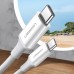 Кабель USB 2.0 Type-C M-M, 1 м, 60W Білий, ABS Cover US264 UGREEN