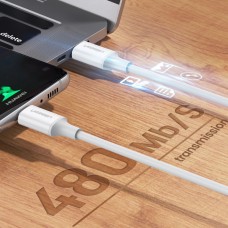 Кабель USB 2.0 Type-C M-M, 1 м, 60W Білий, ABS Cover US264 UGREEN