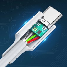Кабель USB 2.0 Type-C M-M, 1 м, 60W Білий, ABS Cover US264 UGREEN