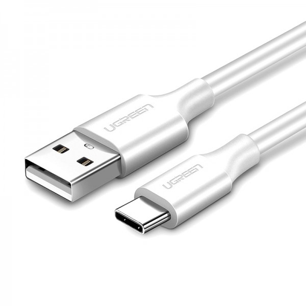 Кабель USB 2.0 AM-Type-C M, 1.5 м, 60W Nickel Plating Білий, US287 UGREEN