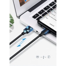 Кабель USB 2.0 AM-Type-C M, 1 м, 60W Nickel Plating Чорний, US287 UGREEN