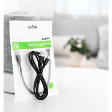 Кабель USB 2.0 AM-Type-C M, 1 м, 60W Nickel Plating Чорний, US287 UGREEN