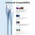 Кабель USB 2.0 Type-C M - 2хType-C M Y-Splitter 1.5м 100W Blue Silicone Type Vention
