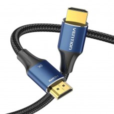 Кабель HDMI M - M, 1.5 м, V2.1, 8K 60Гц обплетення, синій, Aluminum Alloy Type Vention