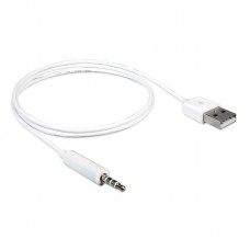 Кабель Audio USB для iPod Shuffle Jack TRRS M -> USB AM, 1.0 м. білий