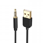 Кабель Audio USB для iPod Shuffle Jack TRRS M -> USB AM, 1.0 м. чорний Кабель Audio USB для iPod Shuffle Jack TRRS M -> USB AM, 1.0 м. чорний