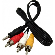 Кабель Audio/Video Jack 3.5mm M -> 3 x RCA M 0.7м