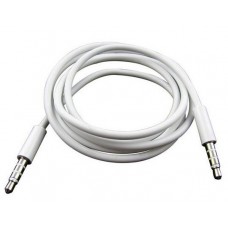 Кабель AUX Audio TRRS 3.5мм Male/Male 1м білий