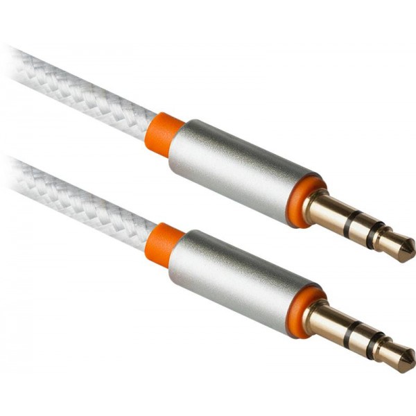 Кабель AUX Audio TRS M/M 1.2м JACK01-03 білий Defender