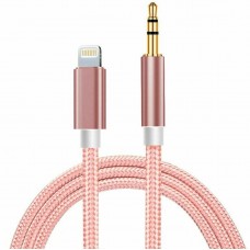 Кабель AUX Lightning - TRS Audio M/M 1м Pink