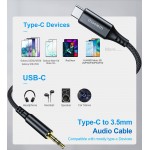 Кабель AUX Type-C - TRS Audio M/M 1.0 м DAC Chip 96kHz, чорний Choetech Кабель AUX Type-C - TRS Audio M/M 1.0 м DAC Chip 96kHz, чорний Choetech
