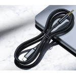 Кабель AUX Type-C - TRS Audio M/M 1.0 м DAC Chip 96kHz, чорний Choetech Кабель AUX Type-C - TRS Audio M/M 1.0 м DAC Chip 96kHz, чорний Choetech