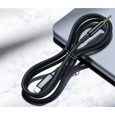 Кабель AUX Type-C - TRS Audio M/M 1.0 м DAC Chip 96kHz, чорний Choetech