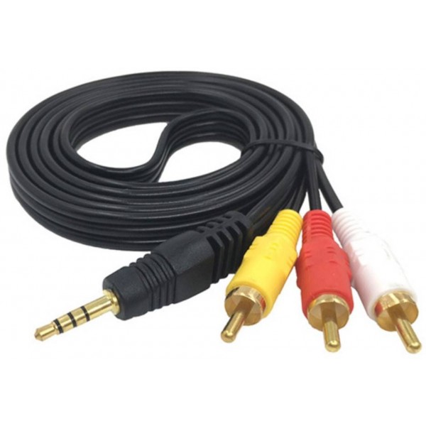 Кабель AV 3.5mm M - 3xRCA M 1.5м (S0368)