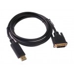 Кабель DisplayPort M - DVI-D 25 M, 1.8 м, чорний Кабель DisplayPort M - DVI-D 25 M, 1.8 м, чорний