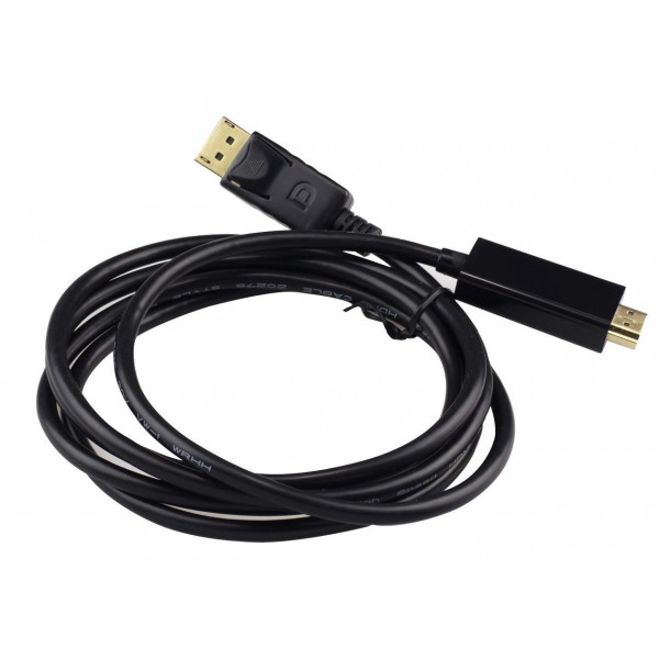Кабель DisplayPort M - HDMI M 3.0м чорний