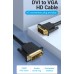 Кабель DVI (24+5) M - VGA M, 3м чорний Vention