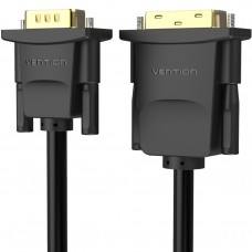 Кабель DVI M (24+1) - VGA M, 1.5 м, чорний Vention