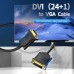 Кабель DVI M (24+1) - VGA M, 1.5 м, чорний Vention