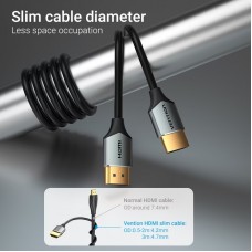 Кабель HDMI M - M, 1.0  м, V2.0, 4K 60Гц  PVC сірий Vention