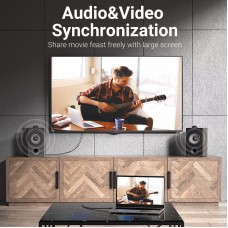 Кабель HDMI M - M, 1.0  м, V2.0, 4K 60Гц  PVC сірий Vention