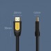 Кабель HDMI M - M, 1.0 м, V2.0 Round Cable 4K, HD101 UGREEN Чорний+Жовтий