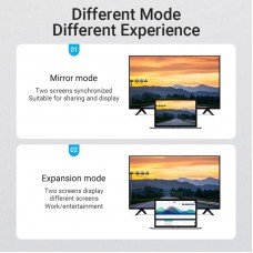 Кабель HDMI M - M, 1.0м, V2.0, 4K 60Гц, кут 270°,  PVC, чорний Vention