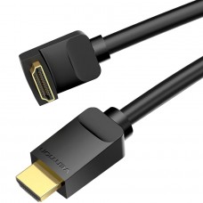 Кабель HDMI M - M, 1.5м, V2.0, 4K 60Гц, кут 270°,  PVC, чорний Vention