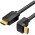 Кабель HDMI M - M, 1.5м, V2.0, 4K 60Гц, кут 90°,  PVC, чорний Vention