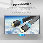 Кабель HDMI M - M, 10.0м, V2.0, 4K 60Гц, PVC Flat Design, Black, Vention Кабель HDMI M - M, 10.0м, V2.0, 4K 60Гц, PVC Flat Design, Black, Vention