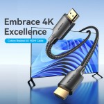 Кабель HDMI M - M, 12.0 м, V2.0 4K 30Гц обплетення Vention Кабель HDMI M - M, 12.0 м, V2.0 4K 30Гц обплетення Vention