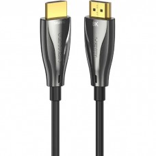 Кабель HDMI M - M, 15.0 м, V2.1, Optical 8K 60Гц 48Gbps Dolby 7.1 TPE Black Zinc Alloy  Vention