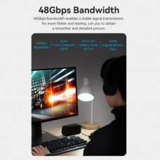 Кабель HDMI M - M, 15.0 м, V2.1, Optical 8K 60Гц 48Gbps Dolby 7.1 TPE Black Zinc Alloy  Vention