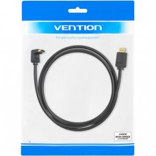 Кабель HDMI M - M, 2.0  м, V2.0, 4K 60Гц, кут 270°,  PVC, чорний Vention