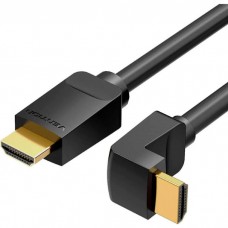 Кабель HDMI M - M, 2.0  м, V2.0, 4K 60Гц, кут 90°,  PVC, чорний Vention