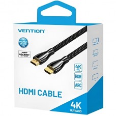 Кабель HDMI M - M, 2.0  м, V2.0, 4K 60Гц, обплетення, Zinc Alloy Type чорний Vention