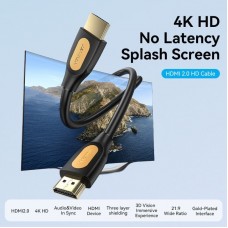 Кабель HDMI M - M, 3.0  м, V2.0, 4K 60Гц  PVC чорний Vention