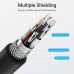 Кабель HDMI M - M, 3.0  м, V2.0, 4K 60Гц, кут 270°,  PVC, чорний Vention