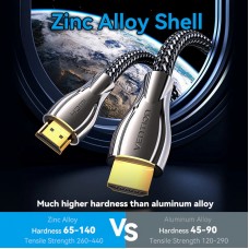 Кабель HDMI M - M, 3.0  м, V2.0, 4K 60Гц, обплетення, Zinc Alloy Type чорний Vention (ALMBI)